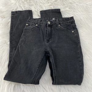 7 for all mankind jeans girls black skinny fit stretch size 12 EUC